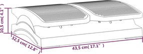 vidaXL Υποπόδιο Μαύρο 43,5 x 32,5 x 10,5 εκ.
