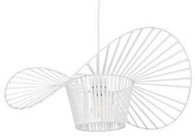 LUMINOVA 61465 Μοντέρνο Κρεμαστό Φωτιστικό Πλέγμα Μονόφωτο 1 x E27 IP20 Λευκό Σχοινί με Λευκό Σύρμα-Μ65 x Π65 x Υ25cm Globostar- 61465