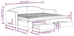 Καναπές Κρεβάτι Συρόμενος Κίτρινο 90x200εκ. Βελούδινος Συρτάρια - Κίτρινο