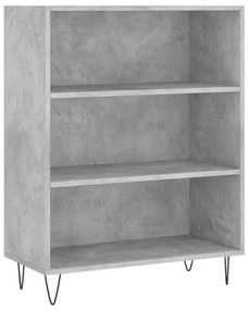 vidaXL Ντουλάπι Γκρι Σκυροδέματος 69,5x34x180 εκ. Επεξεργασμένο Ξύλο