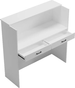 Γραφείο reception Optima pakoworld με led λευκό-sonoma 110x40x110εκ