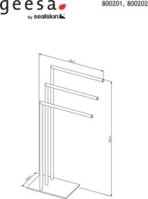 Geesa Sealskin 800202 Chrome - Επιδαπεδια πετσετοκρεμαστρα μπάνιου