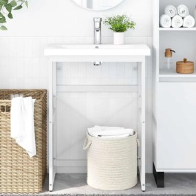 vidaXL Έπιπλο Μπάνιου Λευκό 59 x 38 x 83 εκ. Σιδερένιο