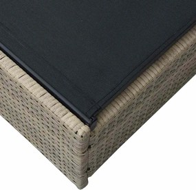 vidaXL Ξαπλώστρα Μπεζ 200.5 x 70 x 75 εκ συνθετικό ρατάν