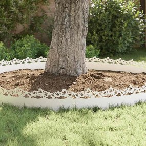 vidaXL Περιγράμματα γκαζόν 30 pcs 103 x 0,05 x 22 εκ Ατσάλι Λευκό