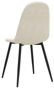 vidaXL Καρέκλες Τραπεζαρίας 6 τεμ. Κρεμ Λευκό Βελούδινες