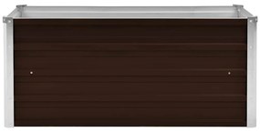 vidaXL Ζαρντινιέρα Υπερυψωμένη Καφέ 100x40x45 εκ. Γαλβανισμ. Χάλυβας