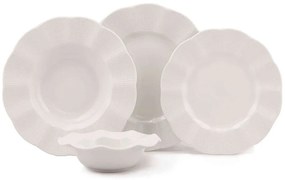 Σερβίτσιο Πιάτα Φαγητού (Σετ 24Τμχ) 710KTP2533 Cream Hermia 24 τμχ Πορσελάνη