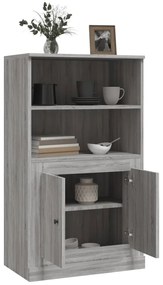 vidaXL Ντουλάπι Γκρι Sonoma 60x35,5x103,5 εκ. από Επεξεργασμένο Ξύλο