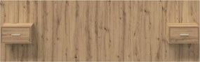 vidaXL Κεφαλή κρεβατιού με κομοδίνο 3 pcs Artisan Oak