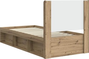 vidaXL Καλάθι με αποθήκη και κεφαλάρι Artisan Δρυς 90 x 190 cm