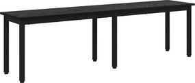 vidaXL παγκάκι Μαύρη Οξυά 160 x 35 x 45 cm Επεξεργασμένο Ξύλο