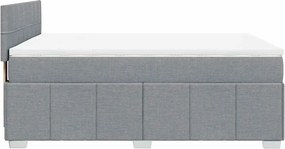 vidaXL Κρεβάτι Boxspring με Στρώμα Αν. Πράσινο 160x200εκ Υφασμάτινο