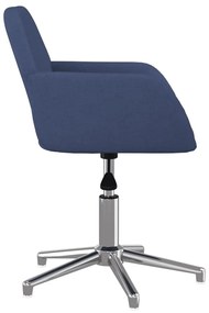 vidaXL Καρέκλα Γραφείου Περιστρεφόμενη Μπλε Υφασμάτινη