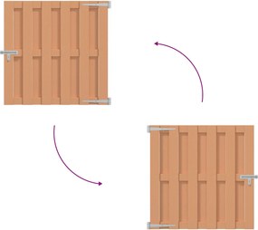 vidaXL Πύλη Κήπου 100 x 100 cm WPC και Αλουμίνιο Καφέ