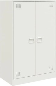 vidaXL Μπουφές Λευκός 67x39x107 εκ. από Ατσάλι