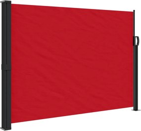 vidaXL Σκίαστρο Πλαϊνό Συρόμενο Κόκκινο 140 x 600 εκ.