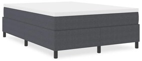 vidaXL Κρεβάτι με ελατήρια Σκούρο γκρι 140 x 200 cm Βελούδο
