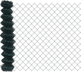 vidaXL Φράχτης αλυσίδας 25 x 1 m Ατσάλι Πράσινο