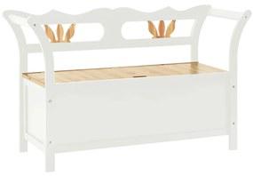 vidaXL Πάγκος Λευκός 107 x 45 x 75,5 εκ. από Μασίφ Ξύλο Ελάτης