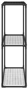 vidaXL Ράφι φυτών 3 επιπέδων Μαύρο 100 x 32 x 102 εκ. Ατσάλι