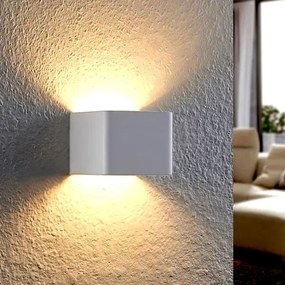 Απλίκα τοίχου up-down 5W τετράγωνη σε θερμό φως 3000Κ λευκή IP20