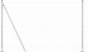 vidaXL Τεντώτο με στήριγμα Ασημί 1,5 x 10 m Ατσάλι