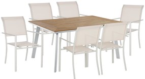 Intrahome ΣΕΤ ΤΡΑΠΕΖΑΡΙΑΣ 7ΤΜΧ ΤΡΑΠΕΖΙ LILONGWEKUCASABLANCALCASABLANCA_LUMPURERLEY 160Χ92 & ΠΟΛΥΘΡΟΝΑ ΑΛΟΥΜΙΝΙΟΥ NELSPRUICASABLANCALTCASABLANCAI ΓΚΡΙ intraho-0007540