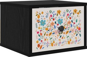 vidaXL Τοίχου κομοδίνο MAINZ Μαύρη Δρυς 36 x 33 x 25 εκ.