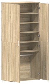 vidaXL Ντουλάπι Παπουτσιών Σονομά Οάκ 80x39x180 εκ Επεξεργασμένο Ξύλο