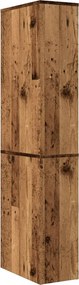 vidaXL Ντουλάπι Μπάνιου Στενό με Ροδάκια Όψη Παλαιού Ξύλου Επεξ. Ξύλο