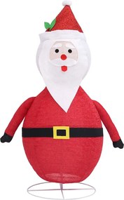 vidaXL Άγιος Βασίλης Χριστουγ. Φιγούρα LED 60 εκ. Πολυτελές Ύφασμα