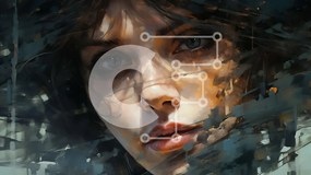 Intra Συλλεκτικό Ξύλινο Παζλ Plywood  4mm - Σοβαρή γυναίκα με μακριά σκούρα μαλλιά Σε Ξύλινο Κουτί - Διαστάσεις Puzzle: 10x10 cm – 25 κομμάτια