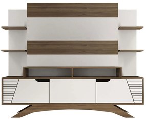 Σύνθεση Τηλεόρασης Deparo 875ZNA3028 180x29,5x148,6cm Walnut-White