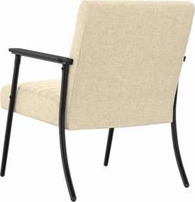 vidaXL Πολυθρόνα Κρεμ 59 x 75 x 78 εκ ύφασμα