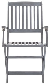 vidaXL Καρέκλες Εξωτ. Χώρου Πτυσσόμενες 6 τεμ Ξύλο Ακακίας &amp; Μαξιλάρια