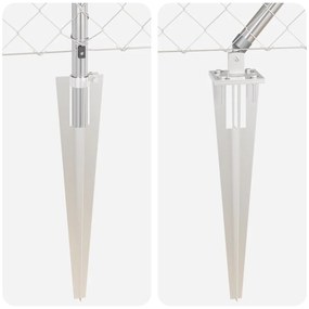 vidaXL Φράκτης από αλυσίδα με στύλους Ασημί 10 μ x 1.2 μ Ατσάλι