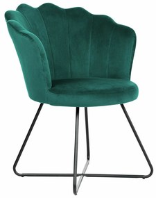Καρέκλα Berwyn 1369, Πράσινο, 86x67x70cm, 8 kg, Ταπισερί, Μεταλλικά, Ξύλο, Μπράτσα | Epipla1.gr