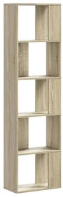 vidaXL Βιβλιοθήκη 5Επιπέδων Sonoma Δρυς 45x23,5x162,5εκ. Επεξεργ. Ξύλο