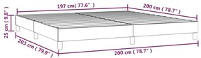 Πλαίσιο Κρεβατιού Boxspring Σκούρο Καφέ 200x200 εκ. Υφασμάτινο - Καφέ