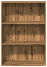 Βιβλιοθήκη Αρτισιανή Δρυς 80x30x114 εκ. από Επεξεργασμένο Ξύλο - Καφέ
