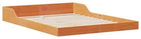 vidaXL Σκελετός Κρεβατιού Καφέ κεριού 140 x 190 cm Μασίφ ξύλο πεύκου