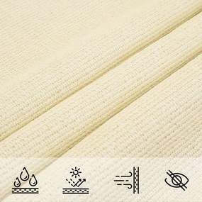 vidaXL Πανί Σκίασης Κρεμ 3/4 x 2 μ. από HDPE 160 γρ./μ²