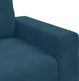 vidaXL Πολυθρόνα-Καναπέ Μπλε Βελούδινη 100x77x82 εκ.