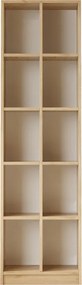 Βιβλιοθήκη Oteca 10θέσεων pakoworld oak 51.1x25.4x180εκ