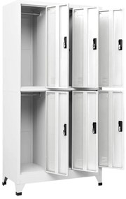 vidaXL Φοριαμός Λευκός 90 x 45 x 180 εκ. Ατσάλινος