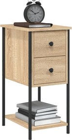 vidaXL Κομοδίνο Sonoma Δρυς 32 x 42 x 70 εκ. από Επεξεργασμένο Ξύλο