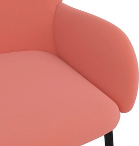vidaXL Καρέκλες Τραπεζαρίας 2 τεμ. Ροζ Βελούδινες