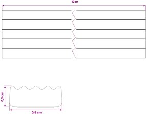 vidaXL Αυτοκόλλητη σφραγίδα παραθύρου Λευκό 8 x 3 mm 12 m EPDM αφρός