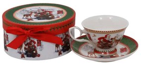 Φλυτζάνι Με Πιατάκι Χριστουγεννιάτικο Santa Claus&amp;Deer 372-99-127 220ml Multi